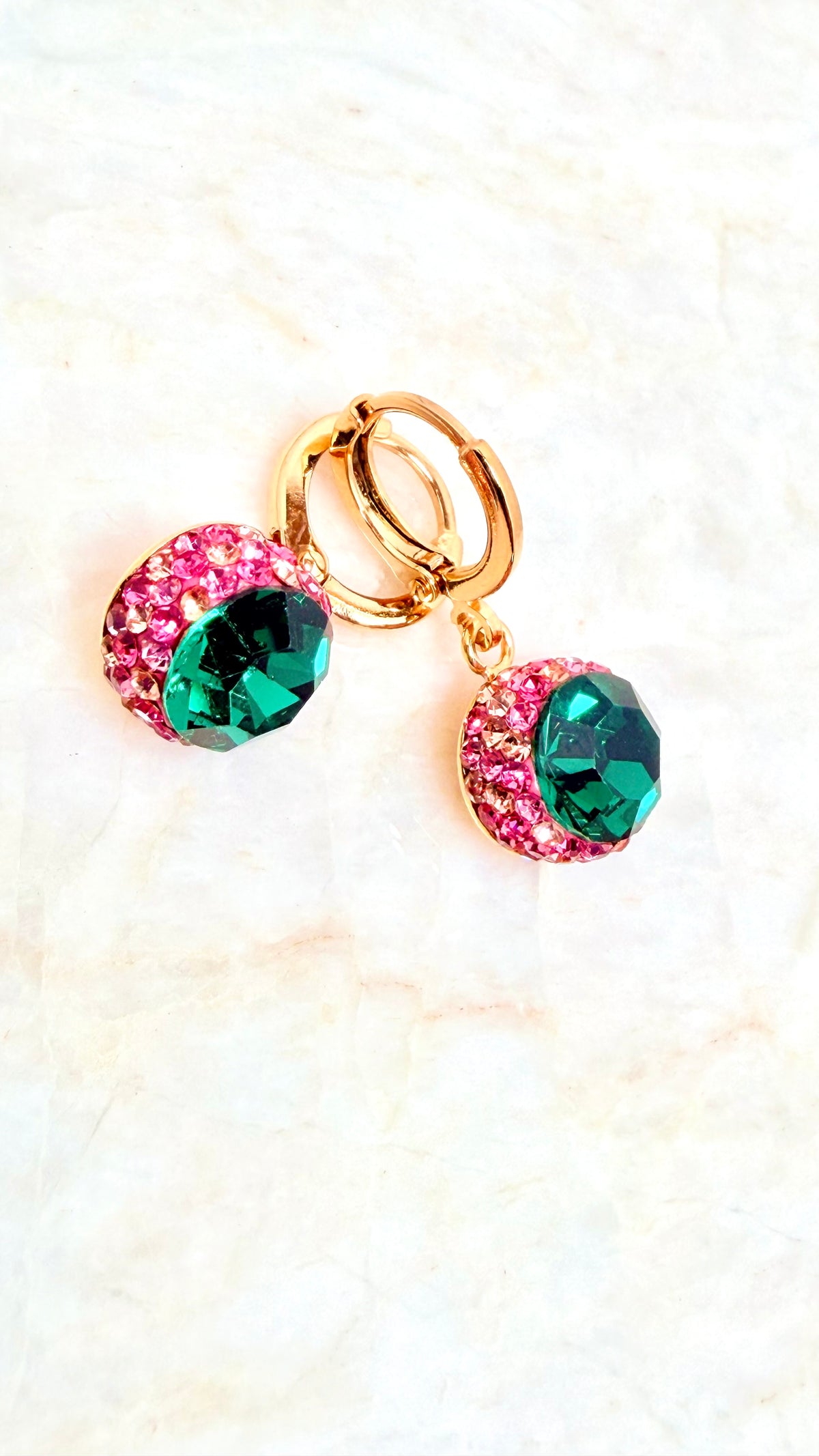 Sparkle Drops Pink/Dark Teal