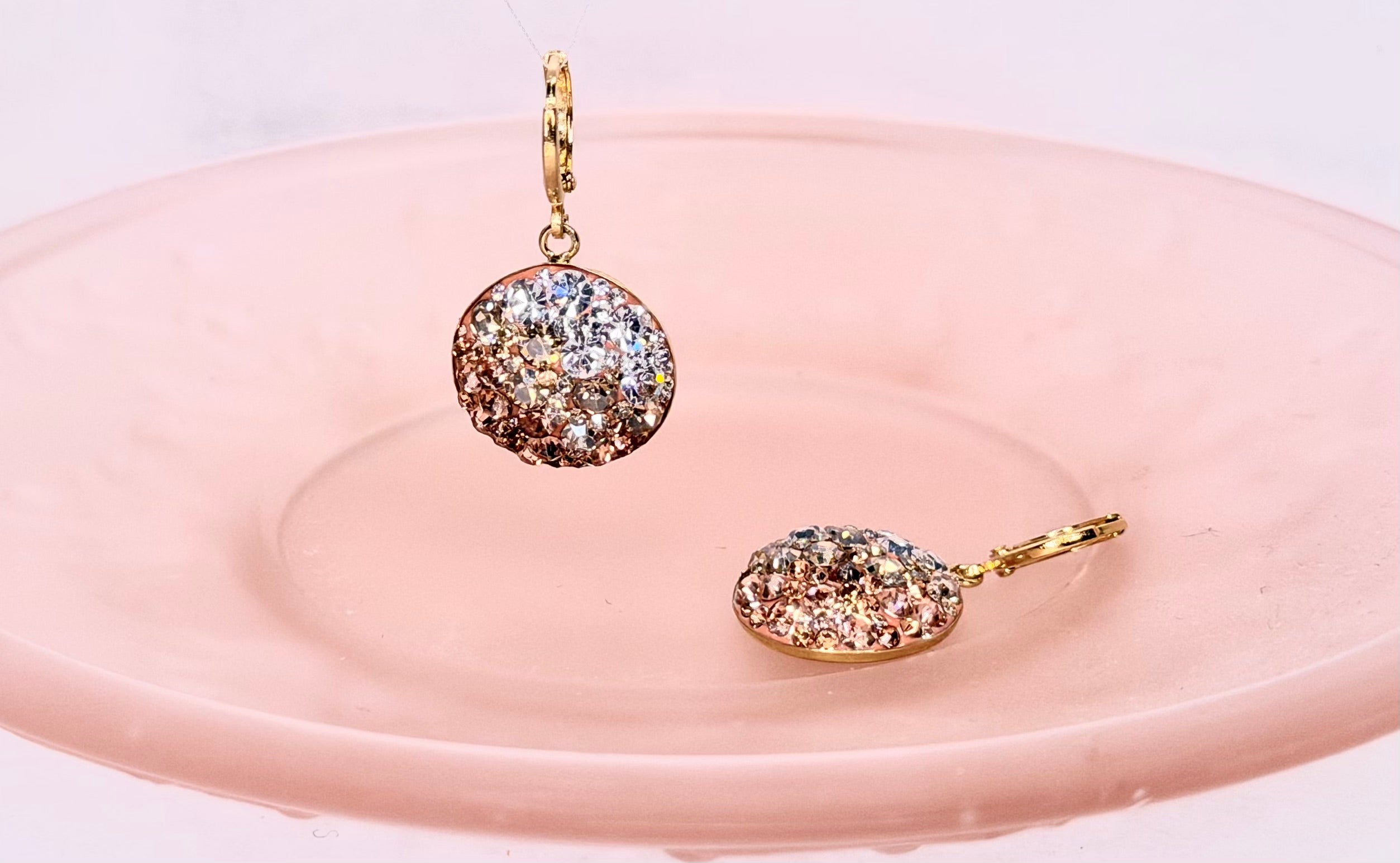 Champagne Gradient Crystal Drop Earrings