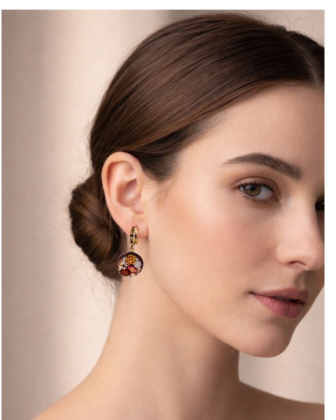 Floral Mosaic Drop Earrings