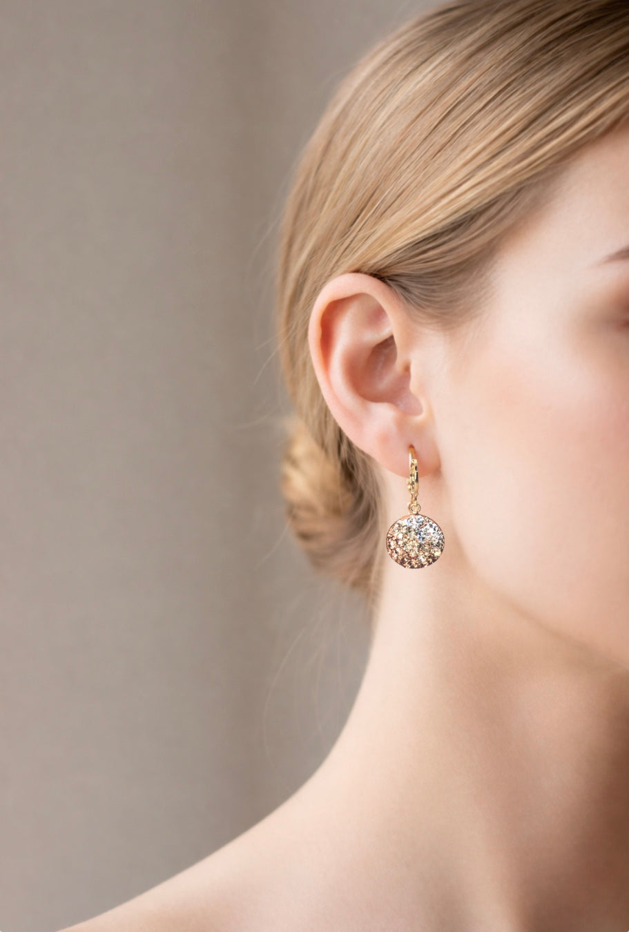 Champagne Gradient Crystal Drop Earrings