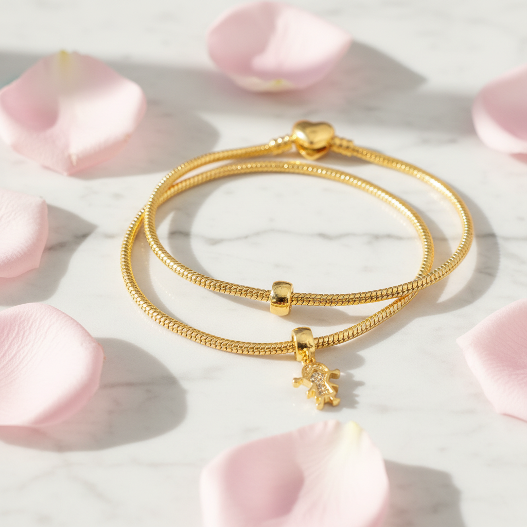 Girl Bracelet & Bracelet - Rose Petals