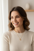 Mom with Girl Pink Hope Necklace